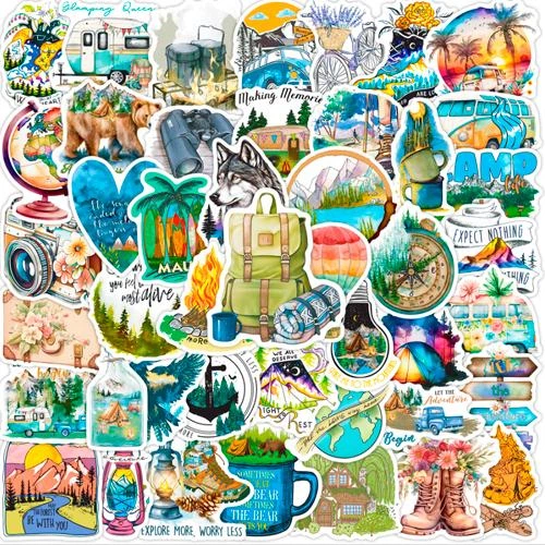 Набор наклеек Travel 50 шт - Фото 1 Набор наклеек Travel 50 шт - изображение 1