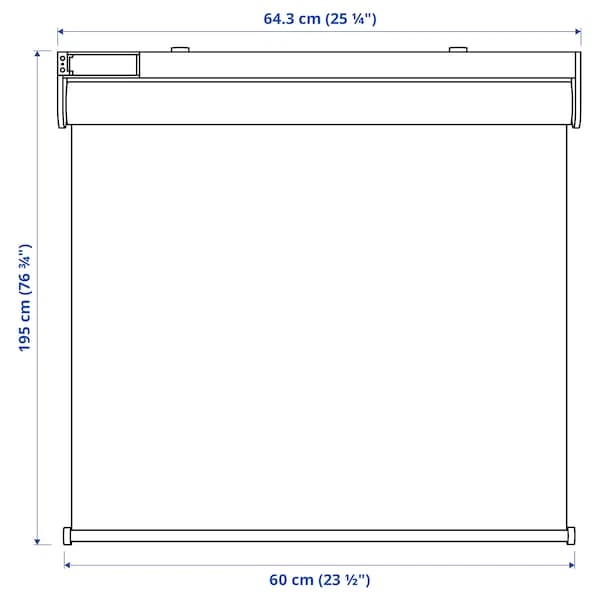 Затемнювальна бездротова рулонна штора IKEA FYRTUR 60x195 см