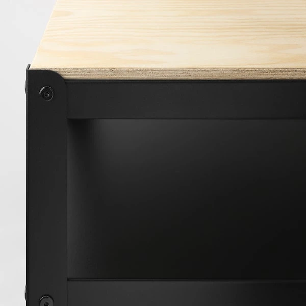Кухонний візок IKEA BROR 85x55 см чорний/соснова фанера (603.338.50) - зображення 6