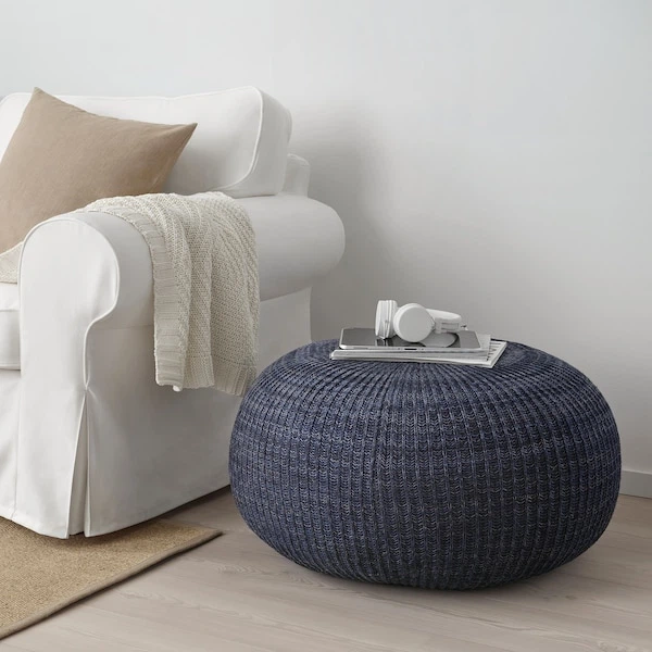 Пуф IKEA SANDARED 71 см темно-синій (503.639.70) - изображение 2