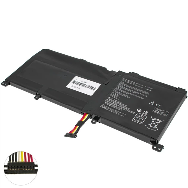 Акумулятор ASUS C41N1524 (ROG G501VW, UX501JW, UX501VW) 15.2V 60Wh Black - Фото 2 Акумулятор ASUS C41N1524 (ROG G501VW, UX501JW, UX501VW) 15.2V 60Wh Black - зображення 2