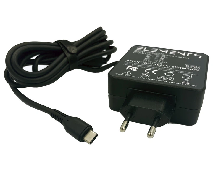 Блок питания для ноутбука USB Type-C 65W Elements (Q70-VAF65) - изображение 2