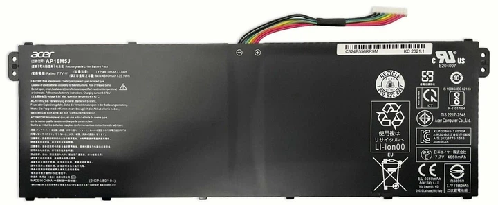 Батарея для ноутбука Acer Aspire A114-31 A314-21 A314-31 A315-21 A315-31 A315-51 A515-51 ES1-523 (AP16M5J) - Фото 1 Батарея для ноутбука Acer Aspire A114-31 A314-21 A314-31 A315-21 A315-31 A315-51 A515-51 ES1-523 (AP16M5J) - изображение 1