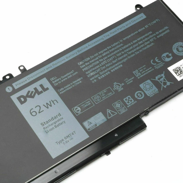 Батарея для ноутбука Dell Latitude E5450 E5470 E5570, Precision M3510 (6MT4T 7.6V 62Wh) - Фото 2 Батарея для ноутбука Dell Latitude E5450 E5470 E5570, Precision M3510 (6MT4T 7.6V 62Wh) - изображение 2