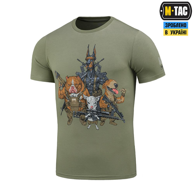 Тактическая M-Tac футболка Rex team Light Olive олива 3XL - изображение 1