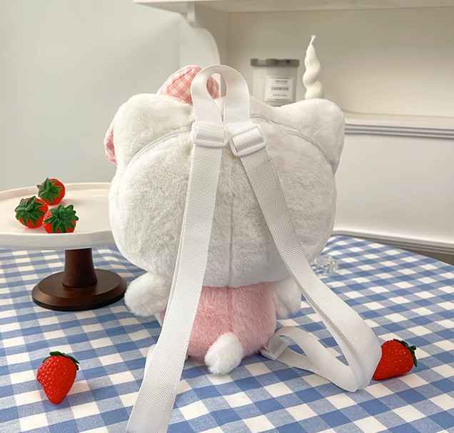 Hello Kitty рюкзак игрушка плюшевая мягкая для девочки Китти белый 23см (AN)20988 - Фото 10 Hello Kitty рюкзак игрушка плюшевая мягкая для девочки Китти белый 23см (AN)20988 - изображение 10