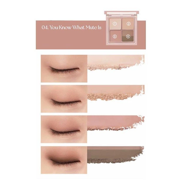 Палетка тіней PERIPERA Ink Pocket Shadow Palette 004 Уou Know What Mute Is у базових відтінках, 8г - Фото 3 Палетка тіней PERIPERA Ink Pocket Shadow Palette 004 Уou Know What Mute Is у базових відтінках, 8г - зображення 3