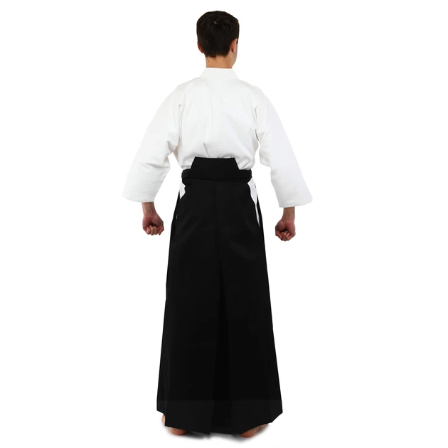 Одяг для Kendo, Iaido Aikido тренерувальний костюм Кендо, топи кендоги шани Хакама SP- (бавовна, PL, р-р 5 (185-190см), білий-чорний) (CO-8873_5_(зростання_185-190)) - изображение 3