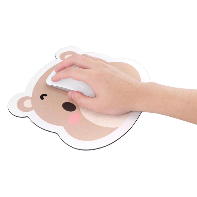Игровая поверхность / коврик для компьютерной мыши Little Bear нескользящий для девочек, 26х21.8 см, коричневый (87056464) - изображение 2