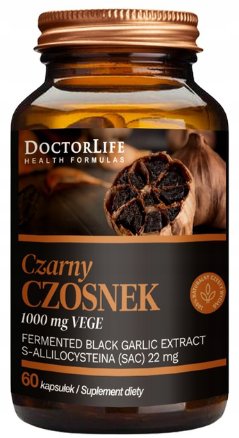 Suplement diety Doctor Life Czarny Czosnek 60 kapsulek (5903317644286) - obraz 1