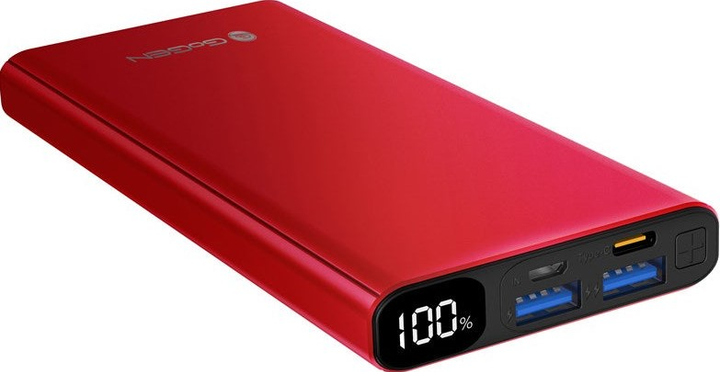 Powerbank GoGEN 10000 mAh Czerwony (GOG-PB100008R) - obraz 1