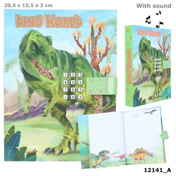 Щоденник з кодовим замком та мелодією Dino World 0412141 - Фото 2 Щоденник з кодовим замком та мелодією Dino World 0412141 - изображение 2