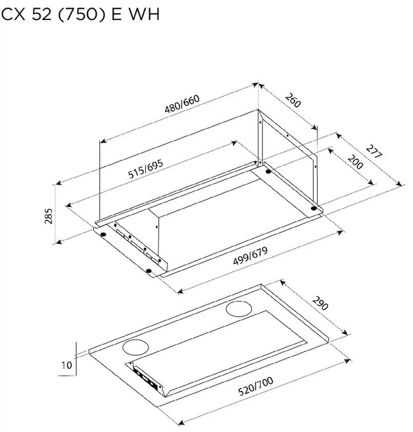 Вытяжка PYRAMIDA CX 52 (750) E BL - изображение 6