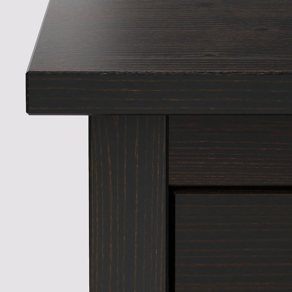 Тумба для взуття на 2 відділення IKEA HEMNES 89х30х127 см чорно-коричнева (402.169.08) - зображення 8