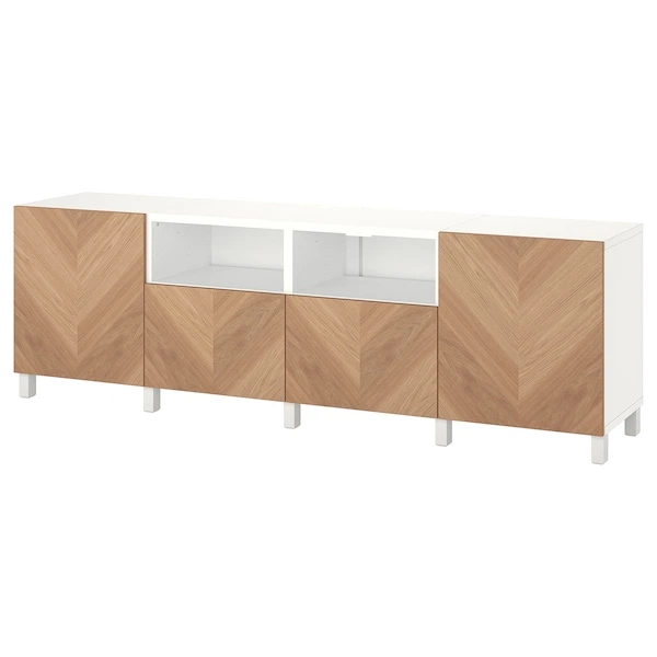 Тумба під телевізор з дверцятами та ящиками IKEA BESTA 240x42x74 см (494.216.07) - Фото 1 Тумба під телевізор з дверцятами та ящиками IKEA BESTA 240x42x74 см (494.216.07) - зображення 1