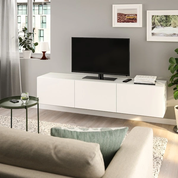 Тумба під телевізор з дверцятами IKEA BESTA 180x42x38 см (893.306.91) - Фото 5 Тумба під телевізор з дверцятами IKEA BESTA 180x42x38 см (893.306.91) - изображение 5
