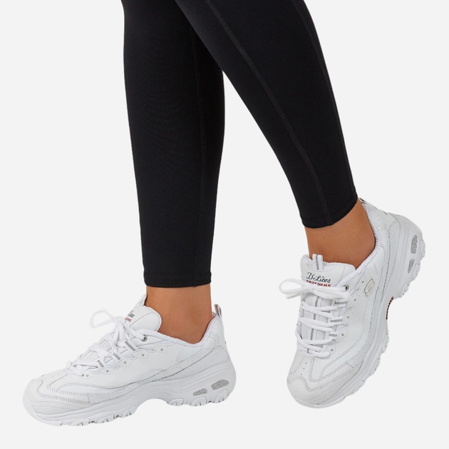 Buty sportowe damskie z siatką na platformie do kostki Skechers D'Lites - Fresh Start 11931-WNVR 36 (6US) 23 cm Białe (191665677901) - obraz 2