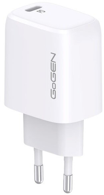 Мережевий зарядний пристрій GoGEN ACHPD 120 1 x USB-C 20 W White (GOG-ACHPD120CW) - зображення 2