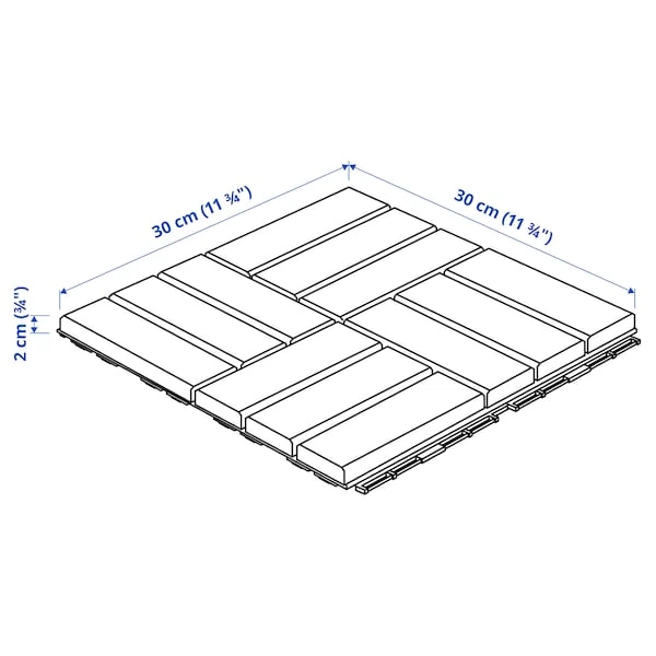 Підлогове покриття для терас та балкону IKEA RUNNEN 0,81 м² коричнева морилка (902.342.26) - изображение 11