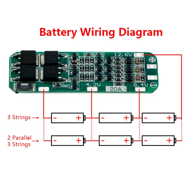 Контролер BMS 3S 12.6v 20A - изображение 2