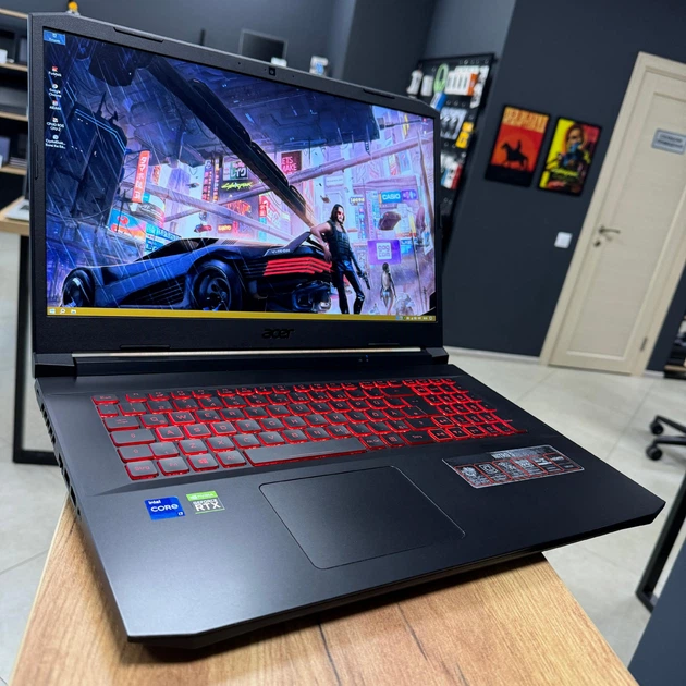 Ігровий ноутбук Acer Nitro 5/ 17.3" FullHD, IPS/ Intel Core i7 11800H (8 ядер/ 16 потоків)/ NVIDIA GeForce RTX 3050 Ti (на 4 GB)/ 16 GB/ 512 GB NVME (Б/В) HTML-тег H1 - Фото 3 Ігровий ноутбук Acer Nitro 5/ 17.3" FullHD, IPS/ Intel Core i7 11800H (8 ядер/ 16 потоків)/ NVIDIA GeForce RTX 3050 Ti (на 4 GB)/ 16 GB/ 512 GB NVME (Б/В) HTML-тег H1 - зображення 3
