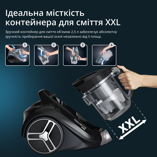Пилосос без мішка Rowenta Compact Power XXL RO4B75EA - зображення 6