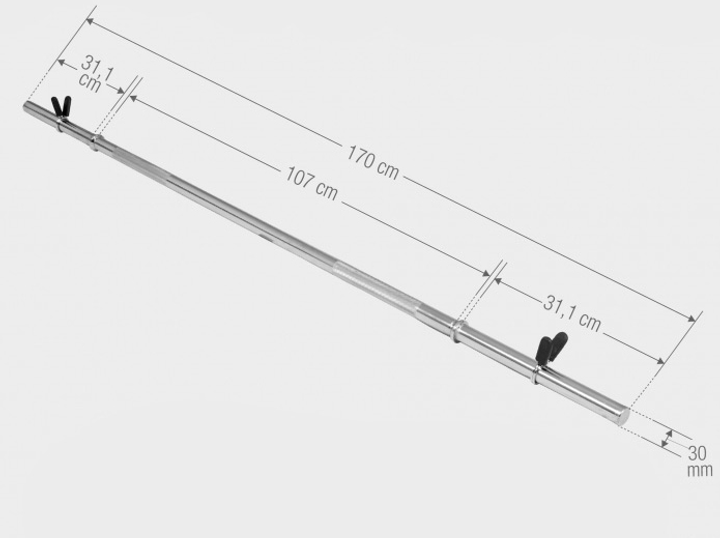 Gryf Gorilla Sports zatrzaskowy prosty 170 cm (4260200840950) - obraz 2