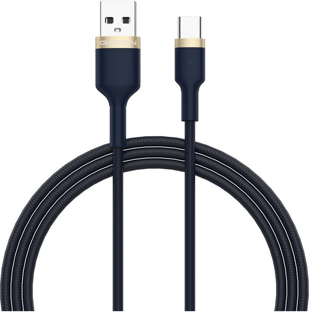 Kabel GoGEN USB-A to USB-C - 1 m Black (GOG-USBAC100MM07) - obraz 1