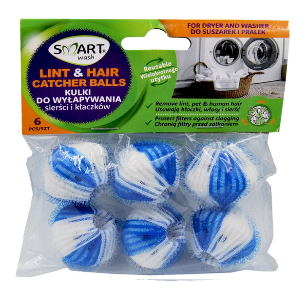 Шарики для стирки для сбора ворса и волос Smart Wash 6 шт. от продавца ...