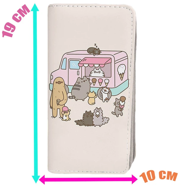 Кошелек клатч портмоне 19х10 Pusheen cat Вагончик с мороженым Бежевый v-12200 - изображение 2