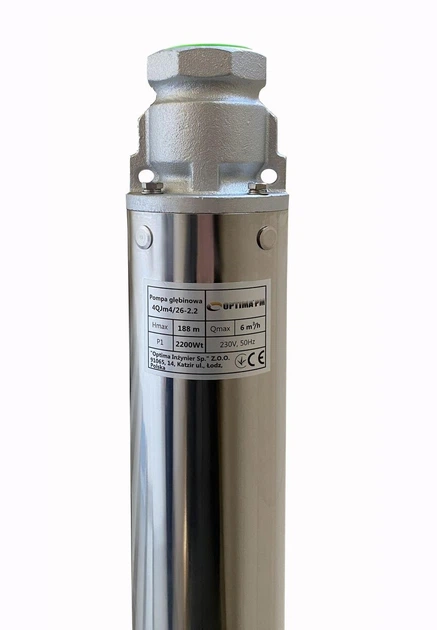 Насос скважинный устойчивостью к песку OPTIMA PM 4QJm4/26 2,2 кВт 205м + 2 м кабель - изображение 2