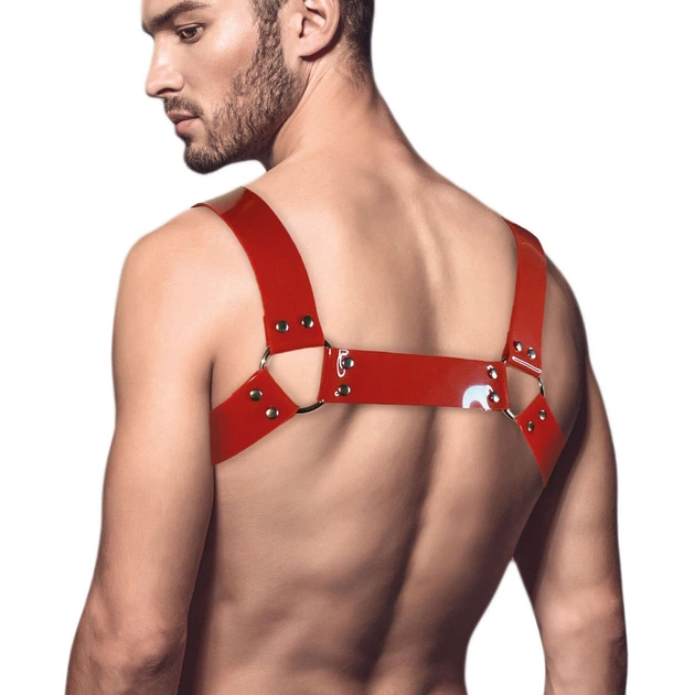 Мужская портупея на грудь Feral Feelings Bulldog Harness Красный S/M/L (SO9307) - Фото 2 Мужская портупея на грудь Feral Feelings Bulldog Harness Красный S/M/L (SO9307) - изображение 2