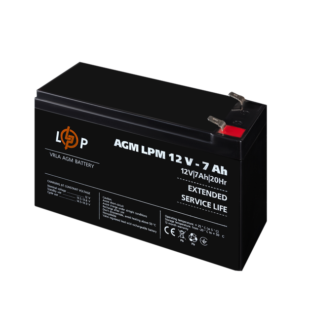Аккумулятор свинцово-кислотный LogicPower AGM LPM 12 - 7.0 AH - Фото 4 Аккумулятор свинцово-кислотный LogicPower AGM LPM 12 - 7.0 AH - изображение 4