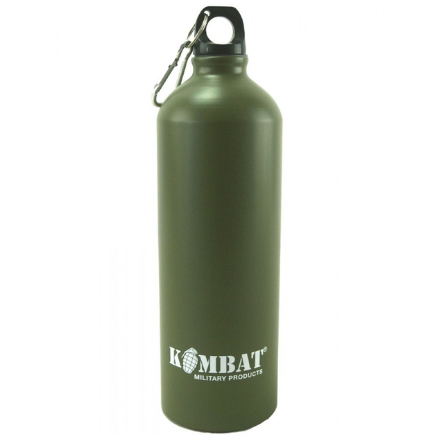 Фляга алюминиевая Kombat UK Aluminium Water Bottle 1000 ml Оливковый (KB-AWB1000-OLGR) - изображение 1