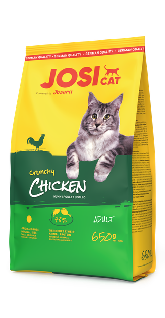 Сухий корм для дорослих котів JosiCat Crunchy Chicken Смачні та вишукані крокети з ніжним м‘ясом домашньої птиці 650 г (50012991) - изображение 2
