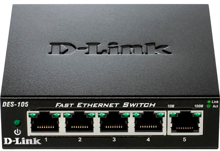 Комутатор D-Link DES-105 (790069368189) - зображення 2