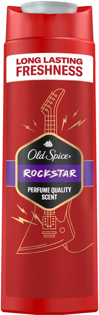 Акція на Гель для душу + шампунь Old Spice 3-в-1 Rockstar 400 мл від Rozetka