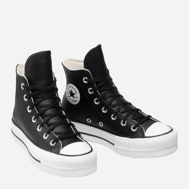 Жіночі кеди високі Converse Platform Hi Leather 561675C 38 (7.5US) 24.5 см Чорні (888755795736) - зображення 3