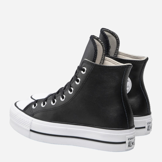 Жіночі кеди високі Converse Platform Hi Leather 561675C 39 (8US) 24.8 см Чорні (888755795743) - зображення 4