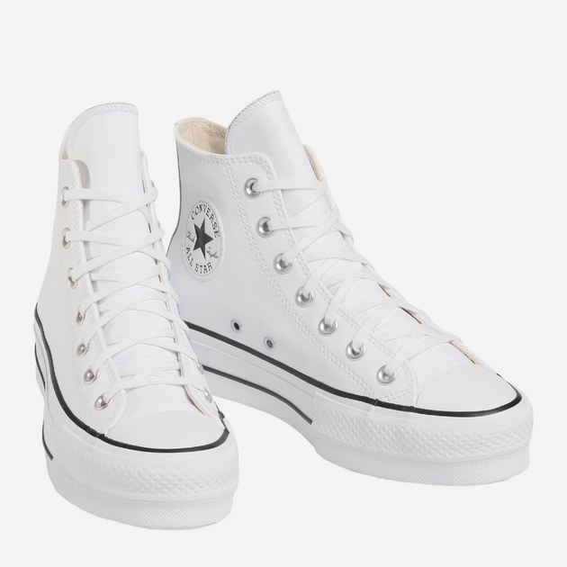 Жіночі кеди високі Converse Platform Hi Leather 561676C 38 (7.5US) 24.5 см Білі (888755795866) - зображення 2