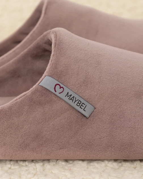 Тапочки домашние велюровые закрытые Мокко Maybel 38-39 (3348_3) - изображение 6