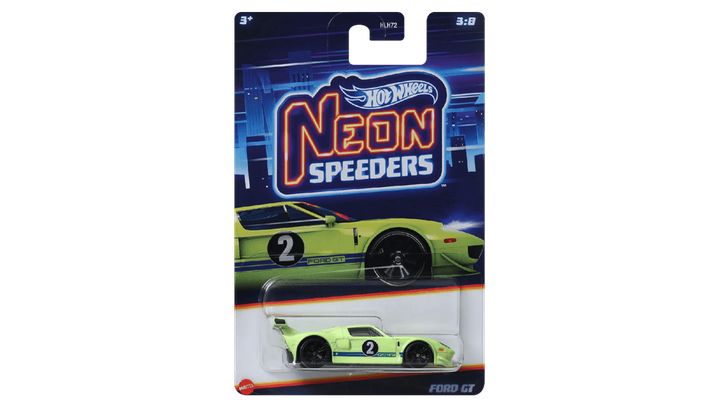 Тематическая Машинка Hot Wheels Ford GT Neon Speeders 1:64 HLH72