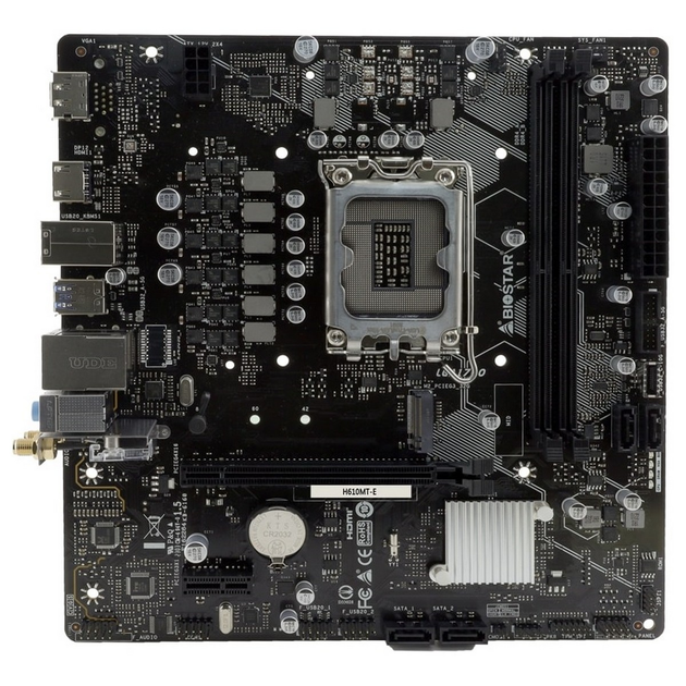 Материнская плата Biostar H610MT-E s1700 H610 2xDDR4 M.2 HDMI DP mATX ...