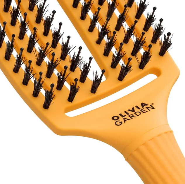 Гребінець для волосся Olivia Garden Fingerbrush Combo Yellow Sunshine (5414343018366) - зображення 2