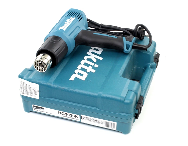 Строительный фен Makita HG5030K (1600Вт, 40 мм) термовоздуходувка с двумя режимами работы (4570) - Фото 1 Строительный фен Makita HG5030K (1600Вт, 40 мм) термовоздуходувка с двумя режимами работы (4570) - изображение 1