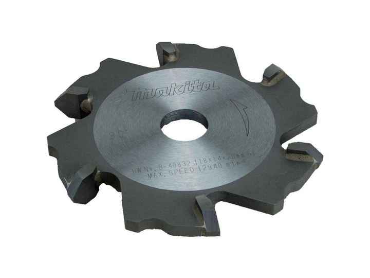 Дискова фреза Makita B-48832 (118x20x14 мм, 6T, 90°) по алюмінію для CA5000 (7277) - Фото 3 Дискова фреза Makita B-48832 (118x20x14 мм, 6T, 90°) по алюмінію для CA5000 (7277) - зображення 3