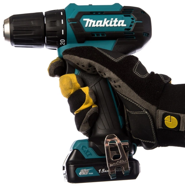 Аккумуляторная дрель-шуруповерт Makita DF333DWYE CXT + 2 АКБ 1,5 Ah + З/У + кейс электрический ручной шуруповерт (4079) - Фото 11 Аккумуляторная дрель-шуруповерт Makita DF333DWYE CXT + 2 АКБ 1,5 Ah + З/У + кейс электрический ручной шуруповерт (4079) - изображение 11
