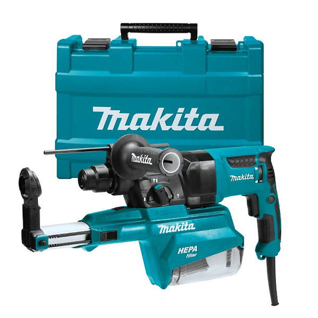 Сетевой перфоратор Makita HR2652 (SDS+, 800 Вт) с интегрированным пылеудаляющим устройством + кейс (4504) - изображение 3