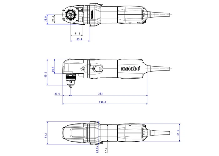 Угловая Дрель Metabo WBE 700, 700 Вт, 850-2600об/мин, сталь/дерево 600512000 (5413) - Фото 5 Угловая Дрель Metabo WBE 700, 700 Вт, 850-2600об/мин, сталь/дерево 600512000 (5413) - изображение 5
