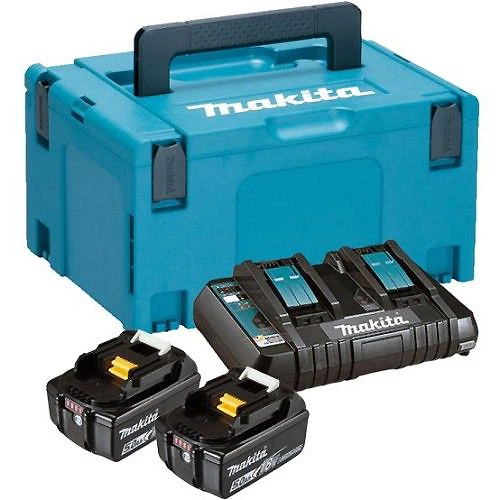 Набор аккумуляторов LXT Makita 197629-2 (18 В, 5 Ач) 2 АКБ BL1850B и Зарядное устройство DC18RD + Makpac кейс (4671) - Фото 2 Набор аккумуляторов LXT Makita 197629-2 (18 В, 5 Ач) 2 АКБ BL1850B и Зарядное устройство DC18RD + Makpac кейс (4671) - изображение 2